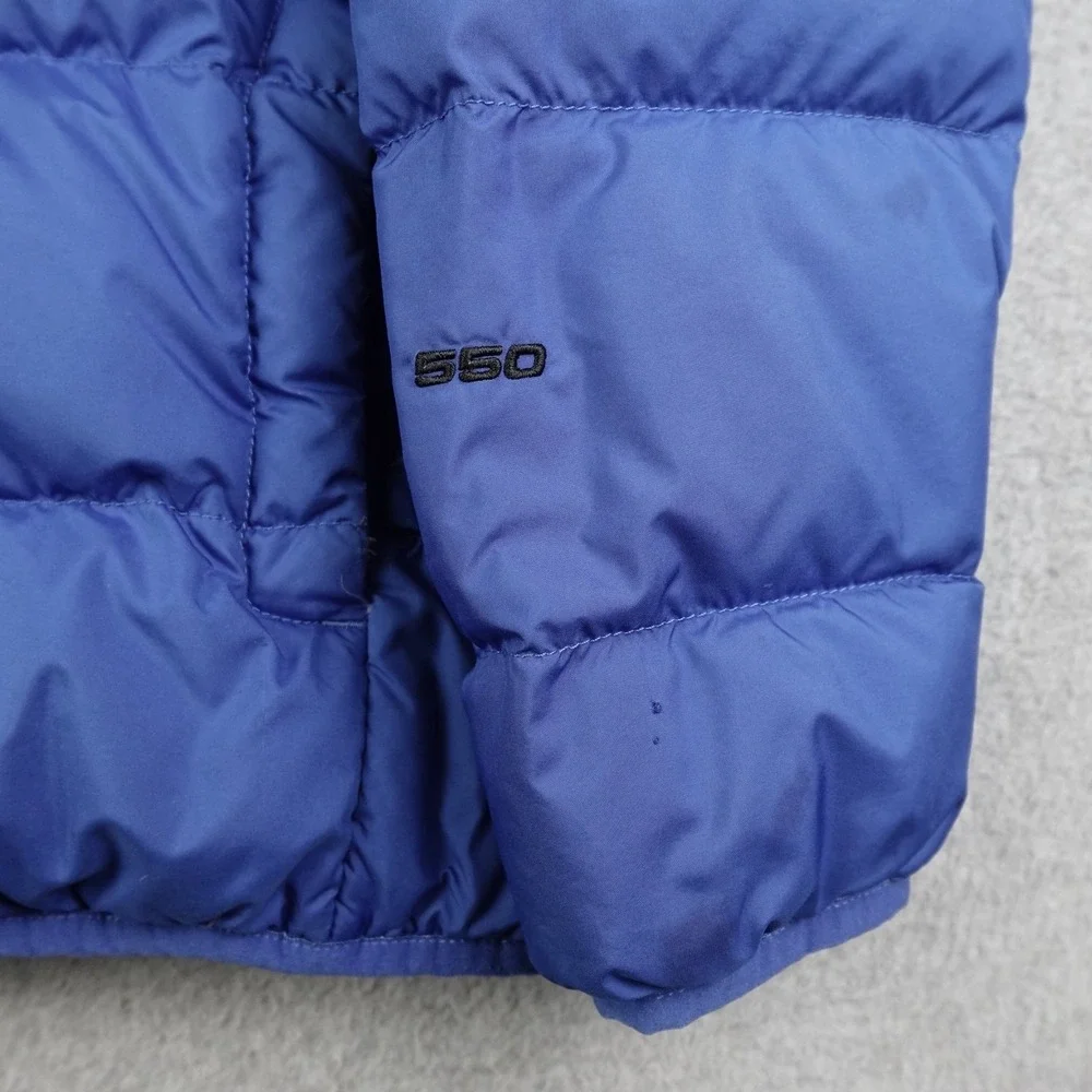 The North Face Puffer Jacket Boys XL Blue 550 Down Full Zip Outdoor Hike